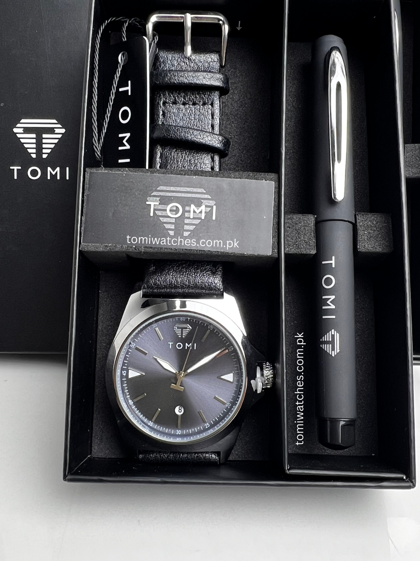 TOMI T-041 Business Watch with Pen Gift Set | The Tomi Watches