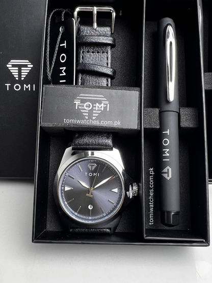 TOMI T-041 Business Watch with Pen Gift Set | The Tomi Watches