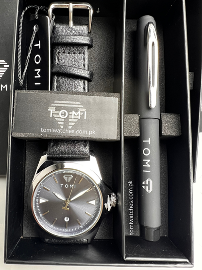TOMI T-041 Business Watch with Pen Gift Set | The Tomi Watches