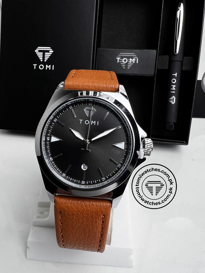 TOMI T-041 Business Watch with Pen Gift Set | The Tomi Watches