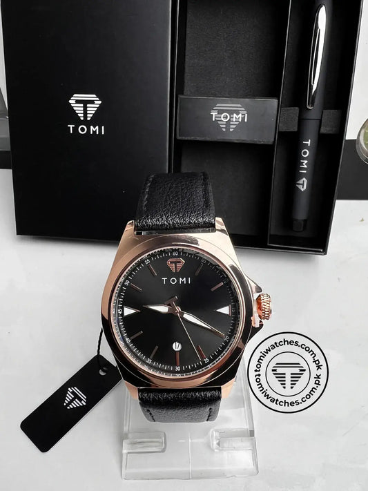 TOMI T-041 Business Watch with Pen Gift Set | The Tomi Watches