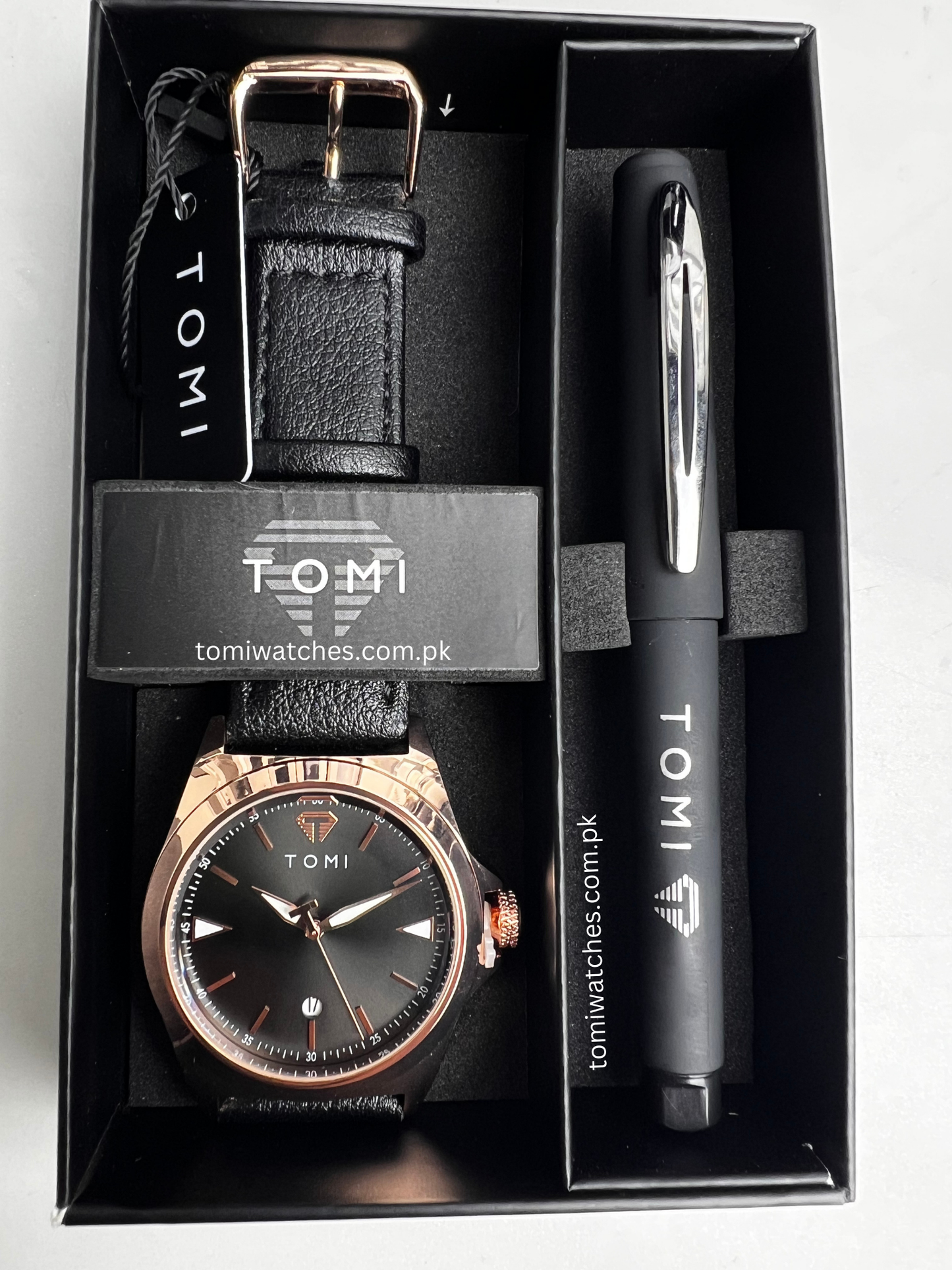 TOMI T-041 Business Watch with Pen Gift Set | The Tomi Watches