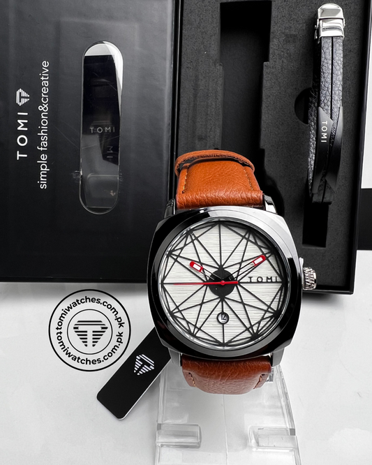 TOMI T-112 Stylish Men's Watch with Bracelet Gift Set | The Tomi Watches
