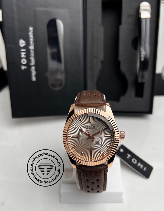 TOMI T-098 Stylish Men's Watch & Bracelet Gift Set | The Tomi Watches