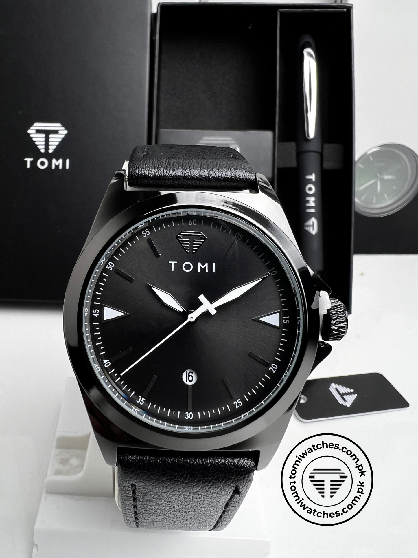 TOMI T-041 Business Watch with Pen Gift Set | The Tomi Watches